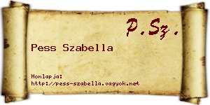 Pess Szabella névjegykártya